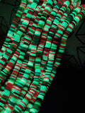 4mm/6mm 6mm glow in the dark mix color heishi beads for bracelets and DIY jewelry
