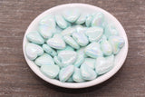 Iridescent Heart Beads, AB Blue Heart Beads, Heart Chunky Acrylic Beads, Large Heart Shape Beads, Bracelet Making Jewelry Finding#2633
