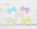 34 x 25mm Frosted Acrylic Bow Beads