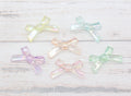 34 x 20mm Iridescent Acrylic Bow Beads #2642