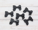 Frosted Black Bow Beads, Matte Acrylic Bow Beads, Vertical Hole Bow Beads, Chunky Bubblegum Beads, Jewelry Beads #2645