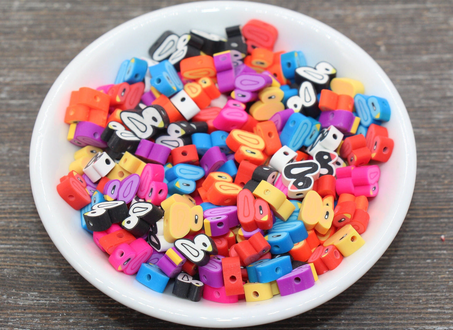 Assorted Duck Polymer Clay Beads, Kawaii Duckie Beads, Jewelry Beads #184