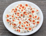 10mm smiling sun polymer clay beads, nature clay charms for bracelets