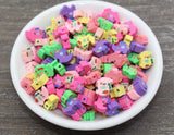9mm elephant polymer clay beads, animal clay charms for bracelets