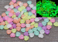 10mm Glow in the Dark Acrylic Heart Beads #314