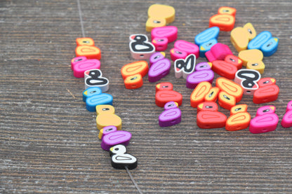 Assorted Duck Polymer Clay Beads, Kawaii Duckie Beads, Jewelry Beads #184