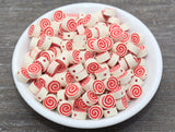 10mm swirl polymer clay beads, food clay charms for bracelets 2