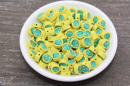 Kawaii Dinosaur Polymer Clay Beads, Dinosaur Round Shape Clay Beads, Jewelry Beads, Beads for Bracelet #205