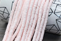 6mm light pink heishi beads for bracelets and DIY jewelry