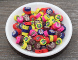 Polymer Clay Beads, Fimo Cane Beads, Assorted Emoji Beads, Facial Expression Beads #211
