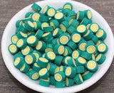 10mm lime polymer clay beads, food clay charms for bracelets 2