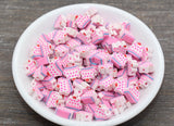 9mm cupcake polymer clay beads, food clay charms for bracelets