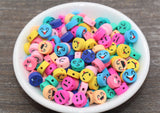 9mm emoji polymer clay beads, nature clay charms for bracelets 4