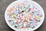 9mm bunny polymer clay beads, easter clay charms for bracelets 10