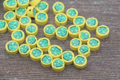 Kawaii Dinosaur Polymer Clay Beads, Dinosaur Round Shape Clay Beads, Jewelry Beads, Beads for Bracelet #205