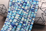 6mm multicolored heishi beads for bracelets and DIY jewelry