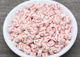 9mm baseball polymer clay beads, sports clay charms for bracelets