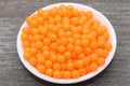 8mm Glow in the Dark Orange Acrylic Gumball Beads