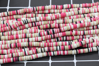 6mm Multicolored Heishi Beads, Polymer Clay Disc Beads, African Disc Beads, Wholesale Vinyl Heishi, 16 inch Strand #304