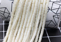 6mm cream shimmer heishi beads for bracelets and DIY jewelry