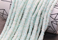 6mm aqua blue speckled heishi beads for bracelets and DIY jewelry