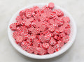 9mm red checkered polymer clay beads, symbol clay charms for bracelets