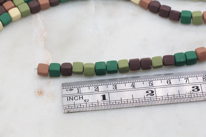 6mm Cube Polymer Clay Beads, Multicolor Heishi Beads, Square Clay Beads, Jewelry Beads, Bead for Bracelet #450