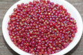 4mm 6/0 red AB transparent glass seed beads for bracelets