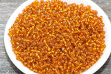 4mm 6/0 orange transparent glass seed beads for bracelets