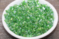4mm transparent green square glass beads for beadwork