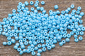 4mm 6/0 blue opaque glass seed beads for bracelets