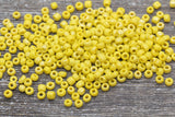 4mm 6/0 yellow opaque glass seed beads for bracelets