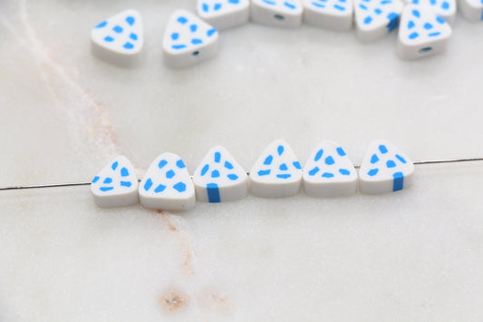 Cheese Polymer Clay Beads, Fake Food Fimo Cane Beads, Kawaii Food Clay Beads, Bead for Bracelet #270