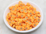 9mm papaya polymer clay beads, food clay charms for bracelets
