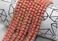 6mm flower print chunky heishi beads for bracelets and DIY jewelry