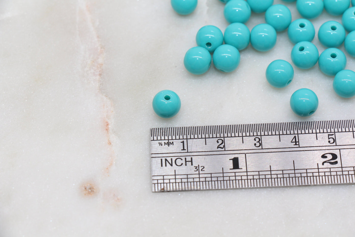 8mm Turquoise Gumball Beads, Round Acrylic Loose Beads, Bubblegum Beads, Chunky Beads, Bubble Gum Beads, Smooth Plastic Round Beads #820