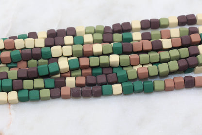 6mm Cube Polymer Clay Beads, Multicolor Heishi Beads, Square Clay Beads, Jewelry Beads, Bead for Bracelet #450