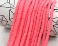 6mm watermelon pink heishi beads for bracelets and DIY jewelry