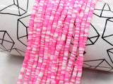 4mm multicolored pink heishi beads for bracelets and DIY jewelry