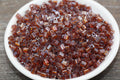 4mm transparent brown red square glass beads for beadwork