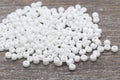 4mm 6/0 glossy white glass seed beads for bracelets