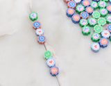 10mm mom and dad polymer clay beads, heart clay charms for bracelets