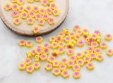 10mm smiley face star shape polymer clay beads, nature clay charms for bracelets 2