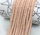 6mm nude brown heishi beads for bracelets and DIY jewelry