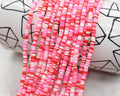 4mm multicolored heishi beads for bracelets and DIY jewelry