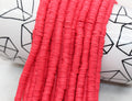 6mm strawberry pink heishi beads for bracelets and DIY jewelry