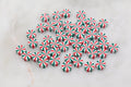 10mm swirl peppermint polymer clay beads, christmas clay charms for bracelets 6