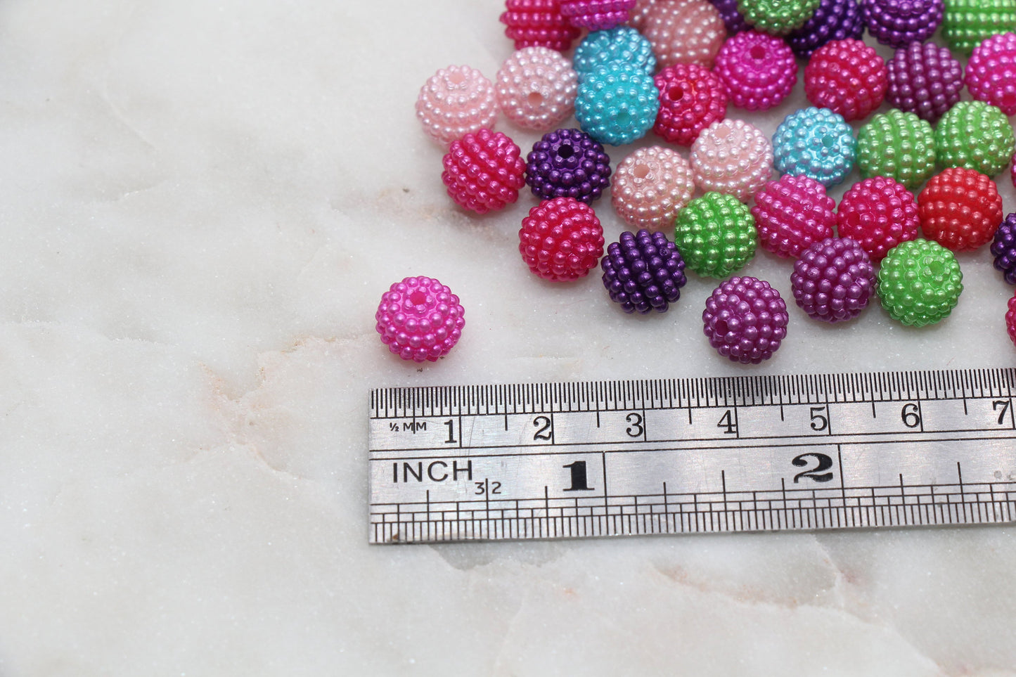 10mm Multicolor Berry Beads, Imitation Pearl Acrylic Beads, Round Acrylic Loose Beads, Bubblegum Beads, Chunky Beads, Bubble Gum Beads, #809