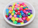 10mm flower polymer clay beads, flower clay charms for bracelets 6
