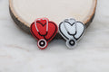 Stethoscope silicone focal beads for pens and keychains